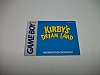 GB Kirby's Dream Land,  instruction manual