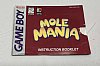 GB Mole Mania, instruction manual